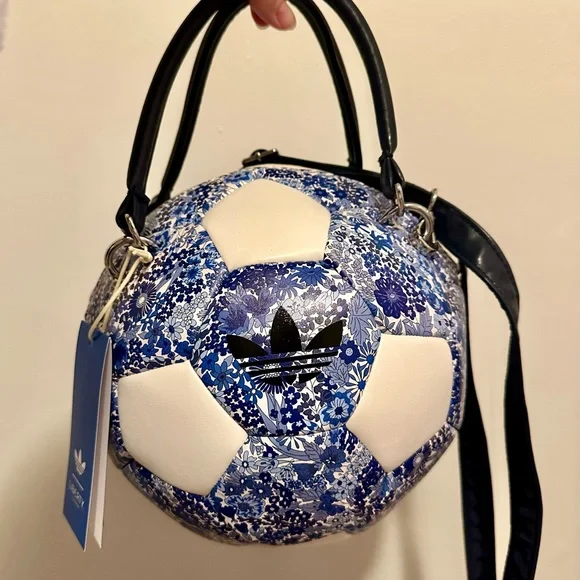 Adidas Liberty London Floral Blue and White Crossbody Bag - Picture 2 of 4